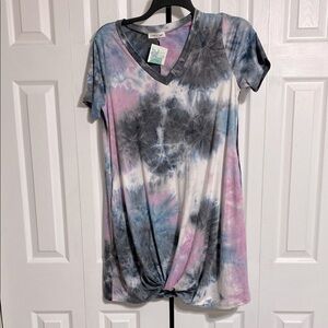 Cream n Sugar tie dye beach cover casual dress size MEDIUM